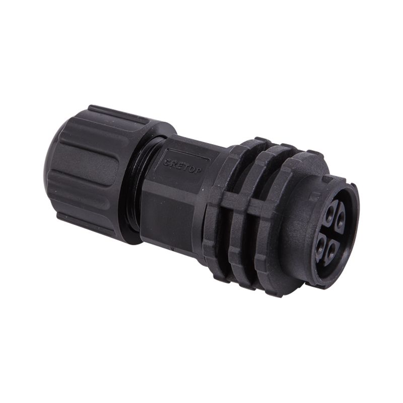 RGBW 5Pin Black Waterproof IP67 LED Connector Lalaki Babae